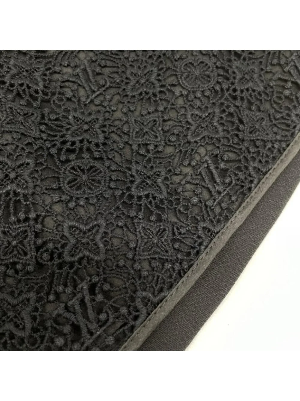 Louis Vuitton Monogram Lace Knit Contrast Waist Togo Mini Skirt 34
